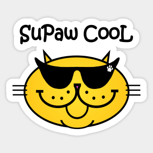 SuPaw CooL -YELLOW Sticker